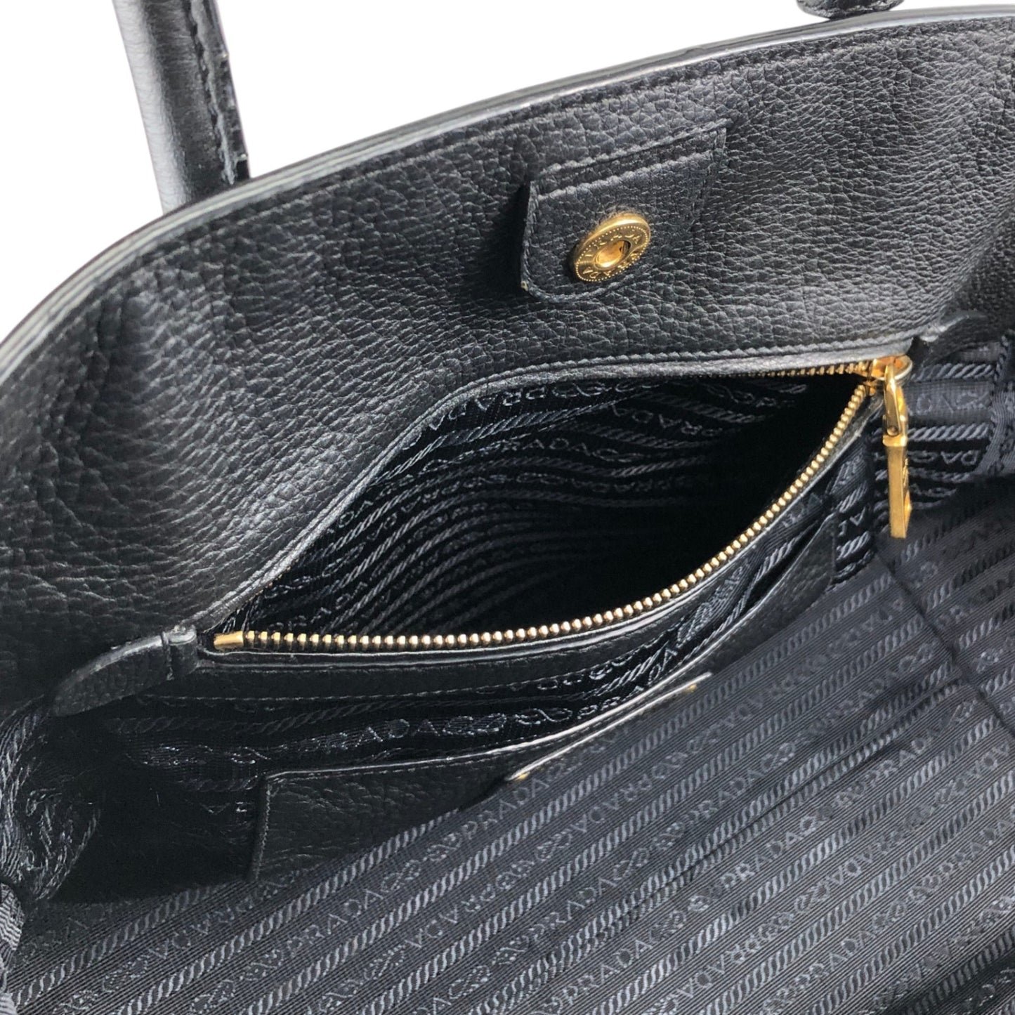 PRADA Triangle Logo Two-way Handbag Shoulder bag Black Vintage ux6vuz