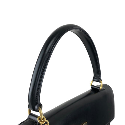 CELINE Gancini Handbag Black Vintage rtifa3