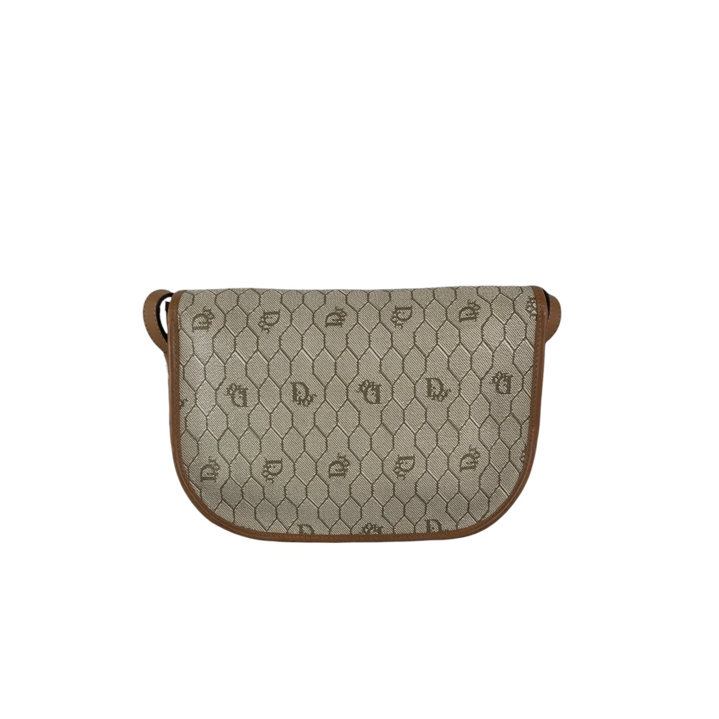 Christian Dior Honeycomb Pattern Shoulder bag Beige Vintage wvwdbt
