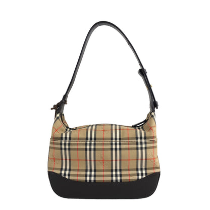 BURBERRY Classic Check Charm Shoulder bag Brown Vintage n5wkmf