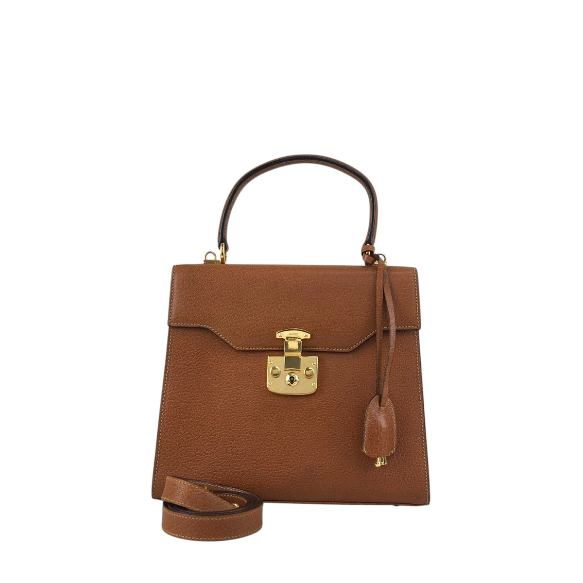 GUCCI Two-way Handbag Shoulder bag Brown Vintage 8xrv5h