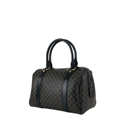 CELINE Macadam Two-way Small Boston bag Shoulder bag Black Vintage mdni2d