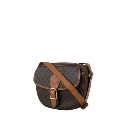 CELINE Macadam Blason Shoulder bag Brown Vintage aj8afn