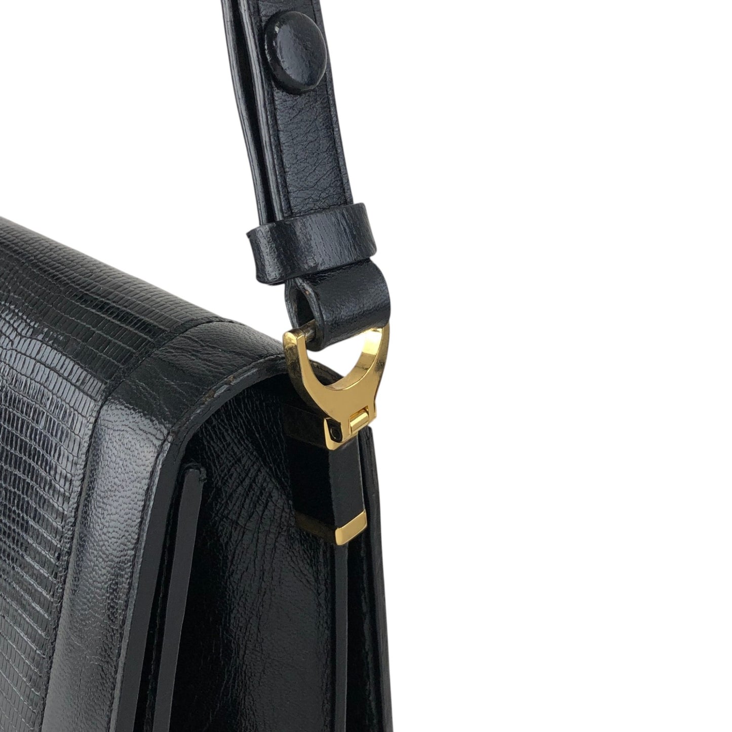 Yves Saint Laurent YSL Logo Shoulder bag Black Vintage 67eb7u