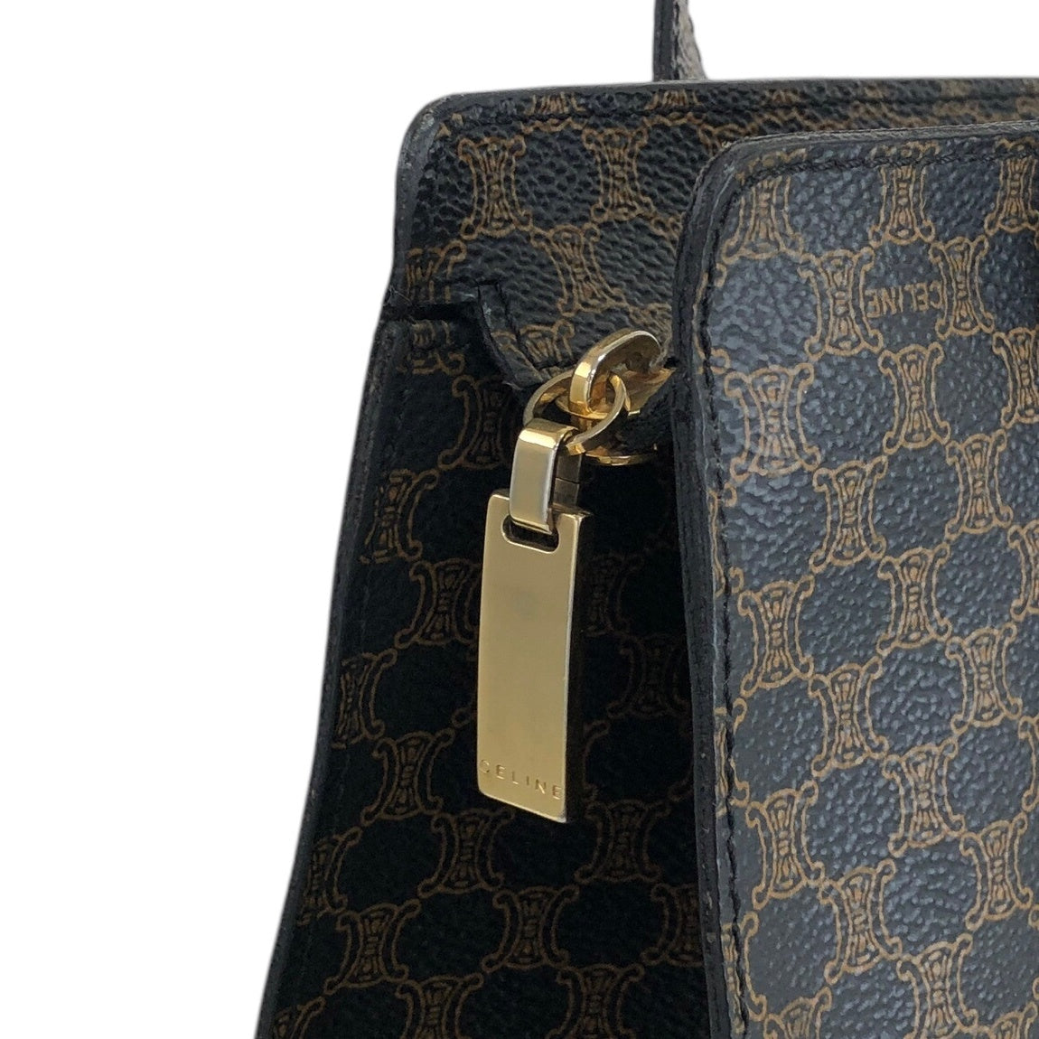 CELINE Macadam Shoulder bag Totebag Black Vintage dyyxs8