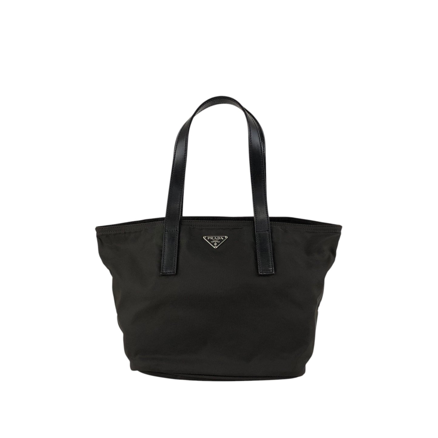 PRADA Tessuto Triangle Logo Handbag Brown Vintage 8wyzby