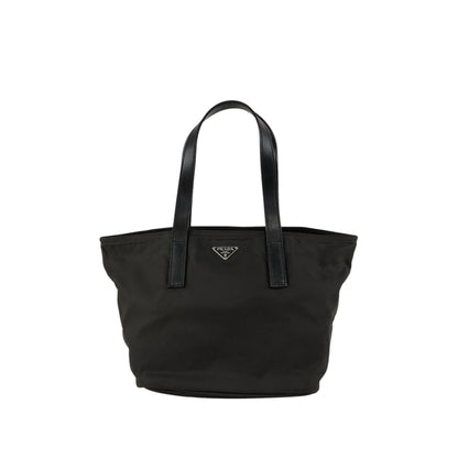 PRADA Tessuto Triangle Logo Handbag Brown Vintage 8wyzby
