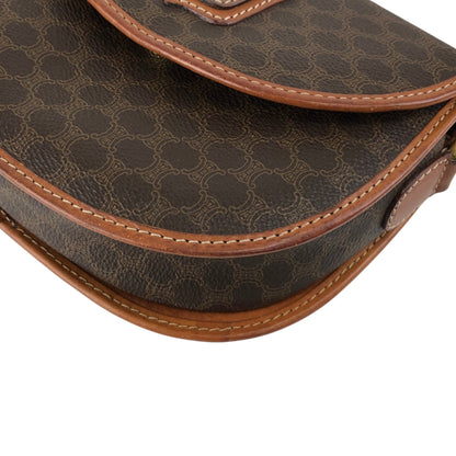CELINE Macadam Blason Shoulder bag Brown Vintage ezwy2j
