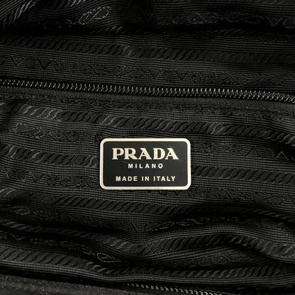PRADA Tessuto Triangle Logo Totebag Black Vintage rsxruc