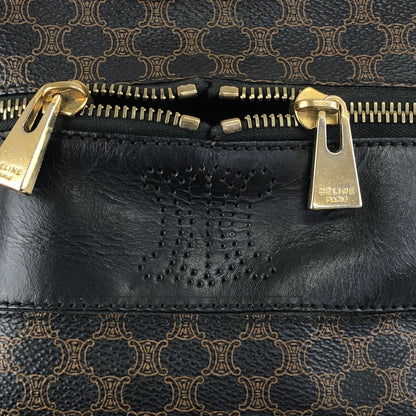 CELINE Macadam Handbag Vanity bag Black Vintage 3u4pwn