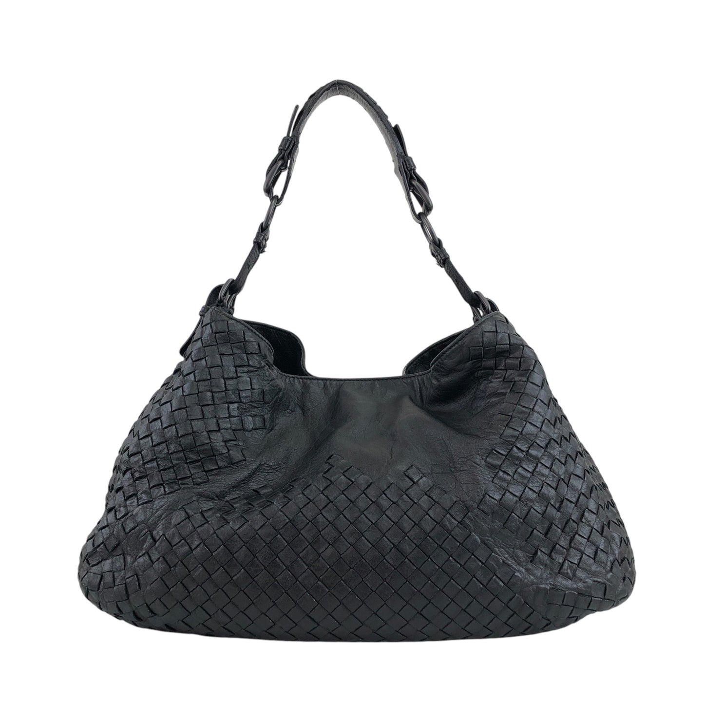 Bottega Veneta Intrecciato Shoulder bag Black Vintage 7fgs3j
