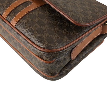 CELINE Macadam Blason Shoulder bag Brown Vintage z55y7s