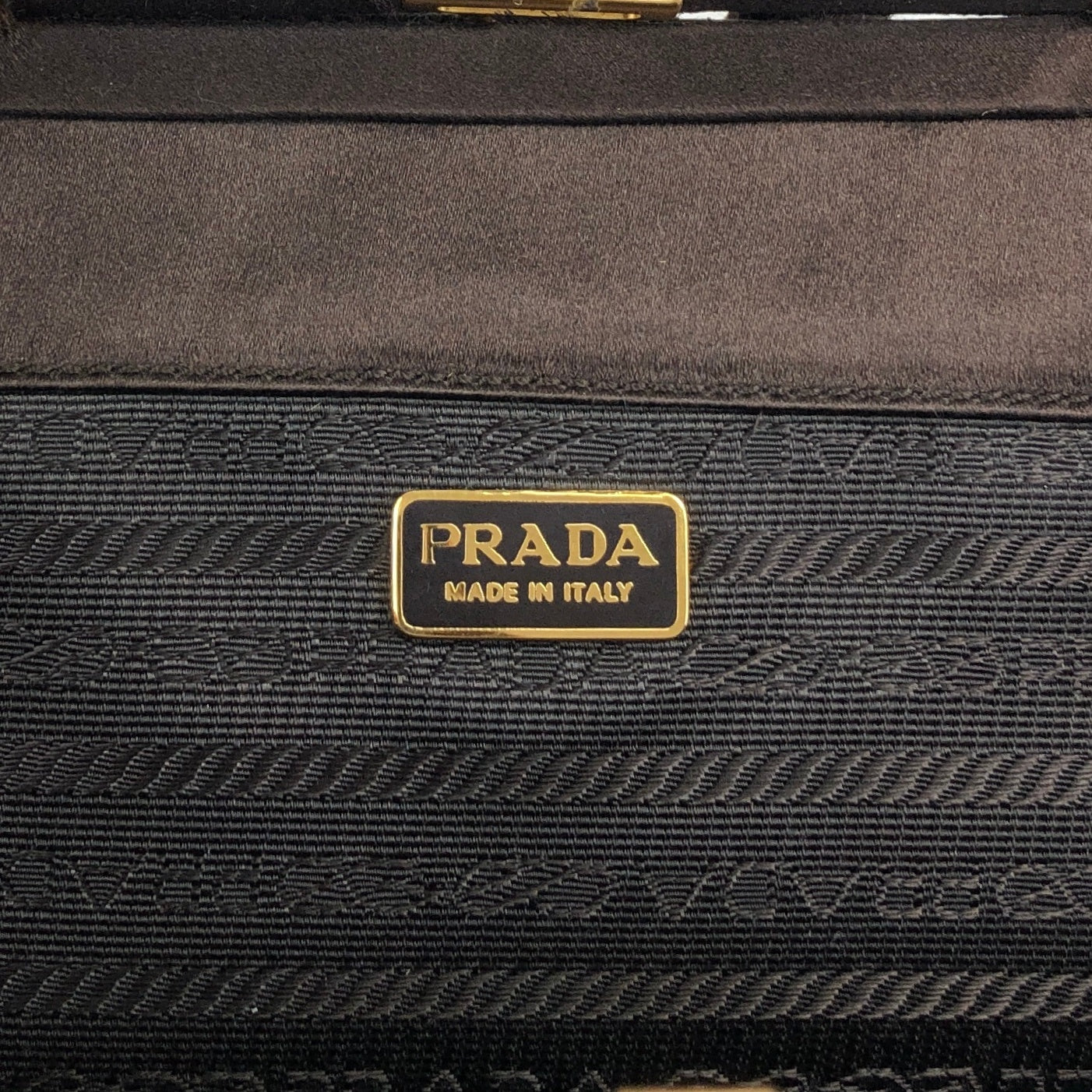 PRADA Metal Closure Shoulder bag Brown Vintage z6hamg
