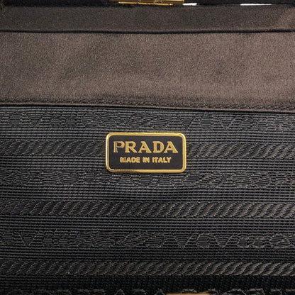 PRADA Metal Closure Shoulder bag Brown Vintage z6hamg