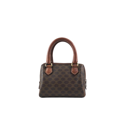 CELINE Macadam Two-way Small Boston bag Shoulder bag Brown Vintage bnscrs