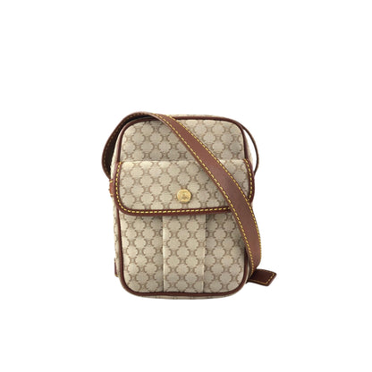 CELINE Blason Small Shoulder bag Beige Vintage yn4w5e