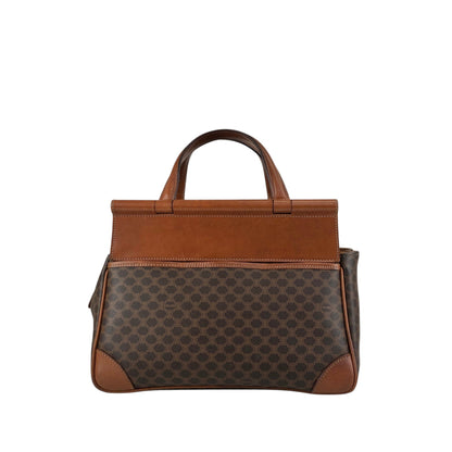 CELINE Macadam Blason Front Buckle Handbag Brown Vintage kaare7