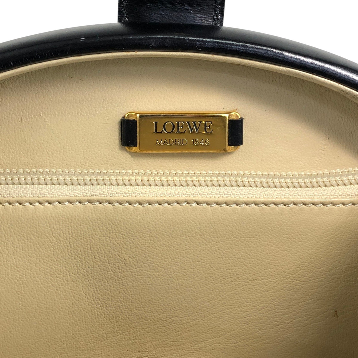 LOEWE Anagram Top Handle Handbag Black Vintage ihd733