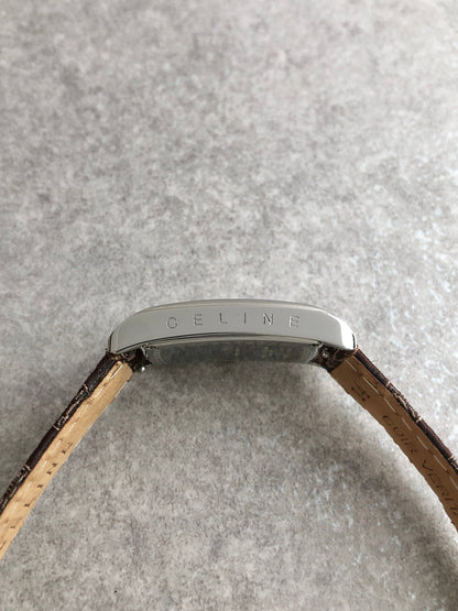 CELINE Macadam Blason Watch Brown Vintage mhphxp