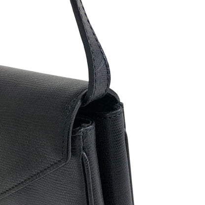 CELINE Circle Logo Shoulder bag Black Vintage bwix55