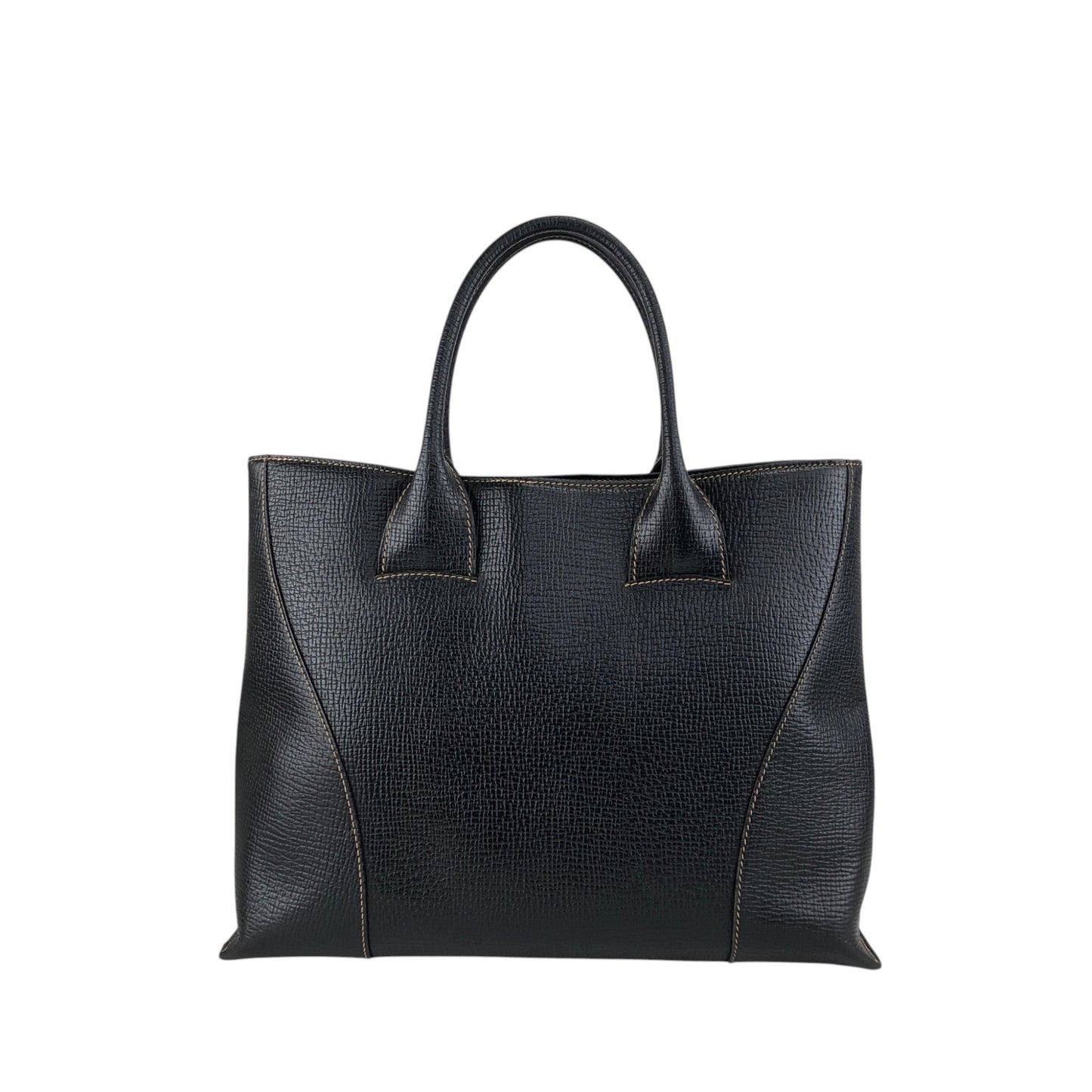 LOEWE Logo Embossed Two-way Handbag Totebag Black Vintage pfe4su