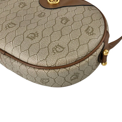 Christian Dior Honeycomb Pattern Logo Shoulder bag Beige Vintage ehuk2a