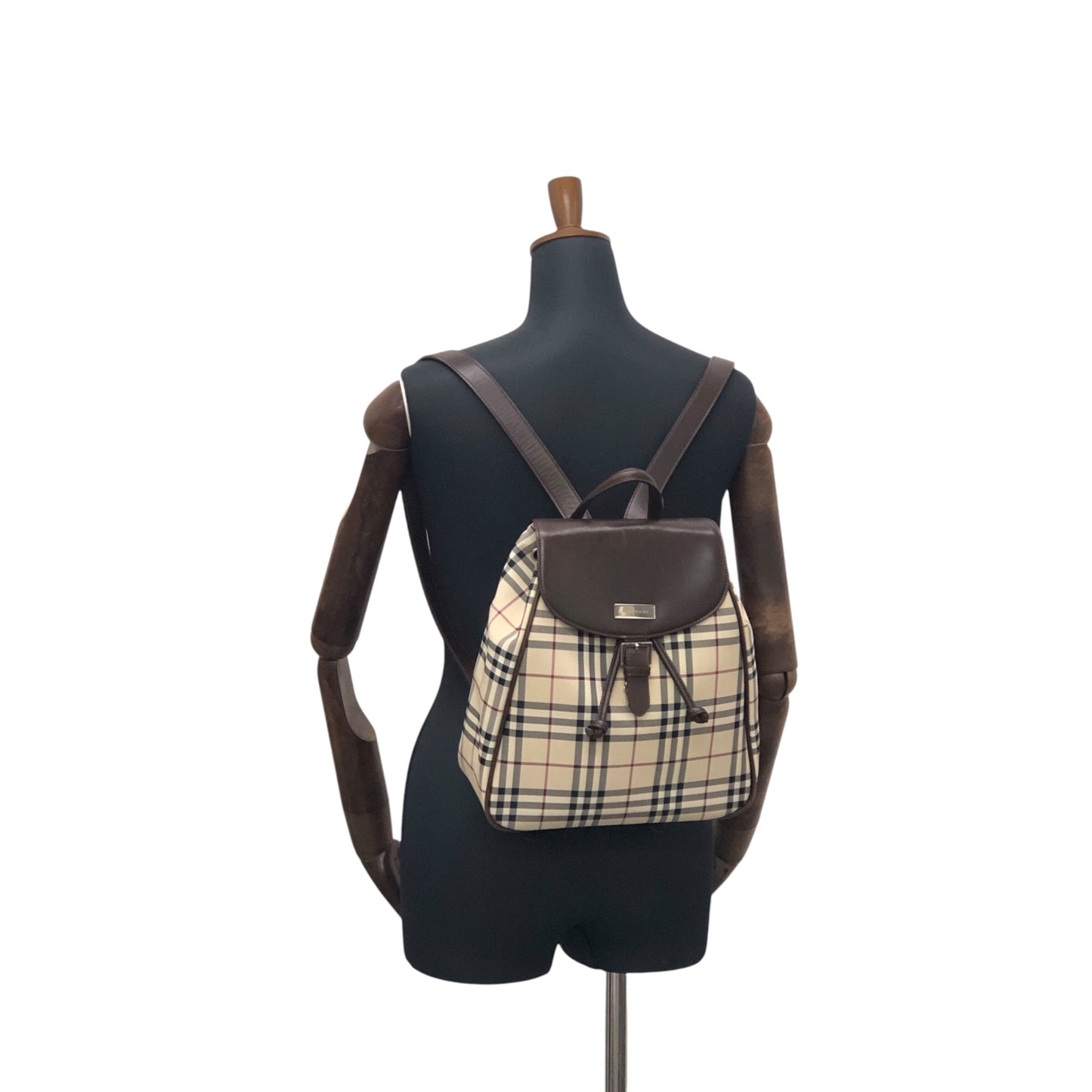 BURBERRY Nova Check Backpack Beige Vintage anxvnm