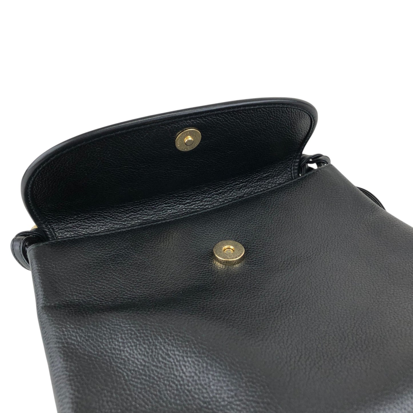 GUCCI Logo Shoulder bag Black Vintage irwn5s