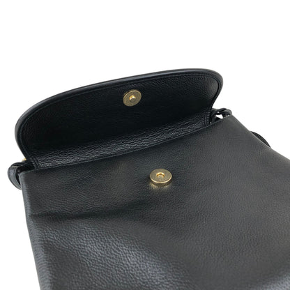 GUCCI Logo Shoulder bag Black Vintage irwn5s