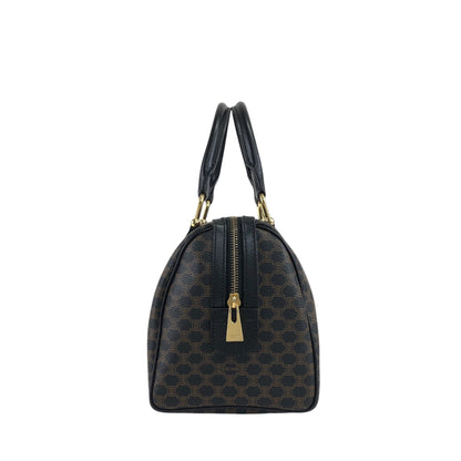 CELINE Macadam Blason Two-way Boston bag Shoulder bag Black Vintage u3fgiw
