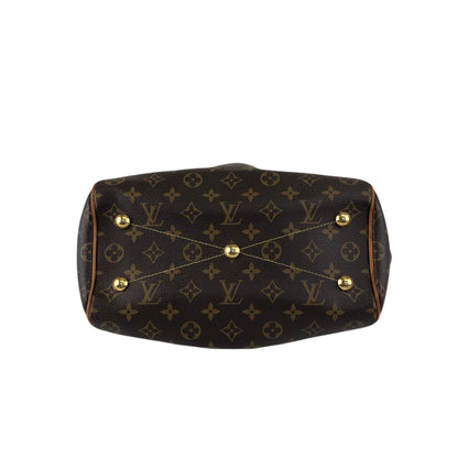 LOUIS VUITTON Monogram Handbag Brown Vintage v3t8ju