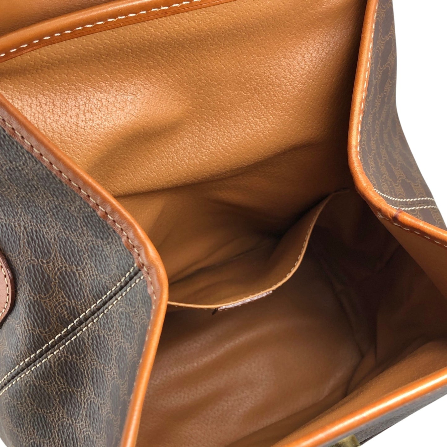 CELINE Macadam Triomphe Flap Backpack Brown Vintage mesz66