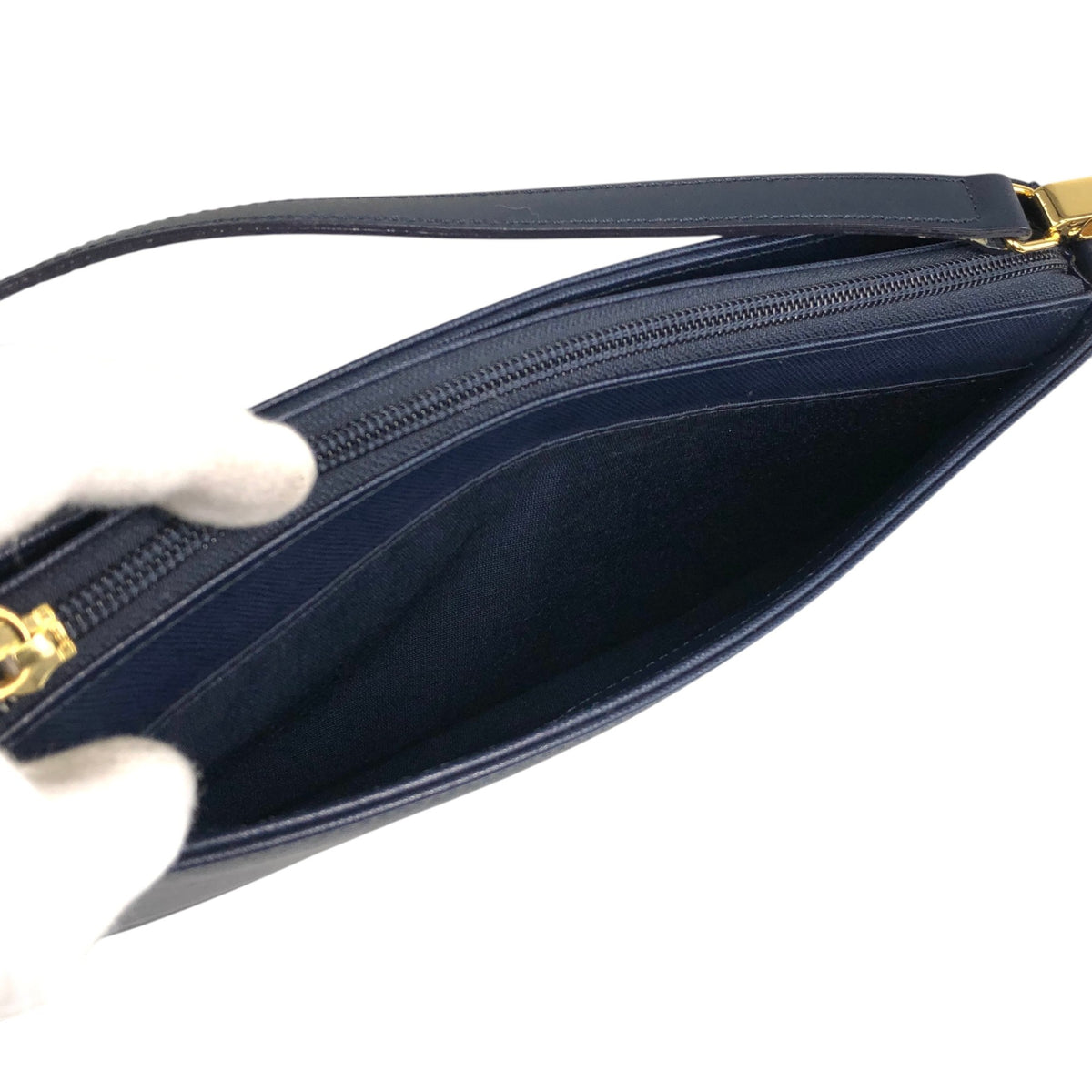 BURBERRY Logo Shoulder bag Navy Vintage 3fb5v6