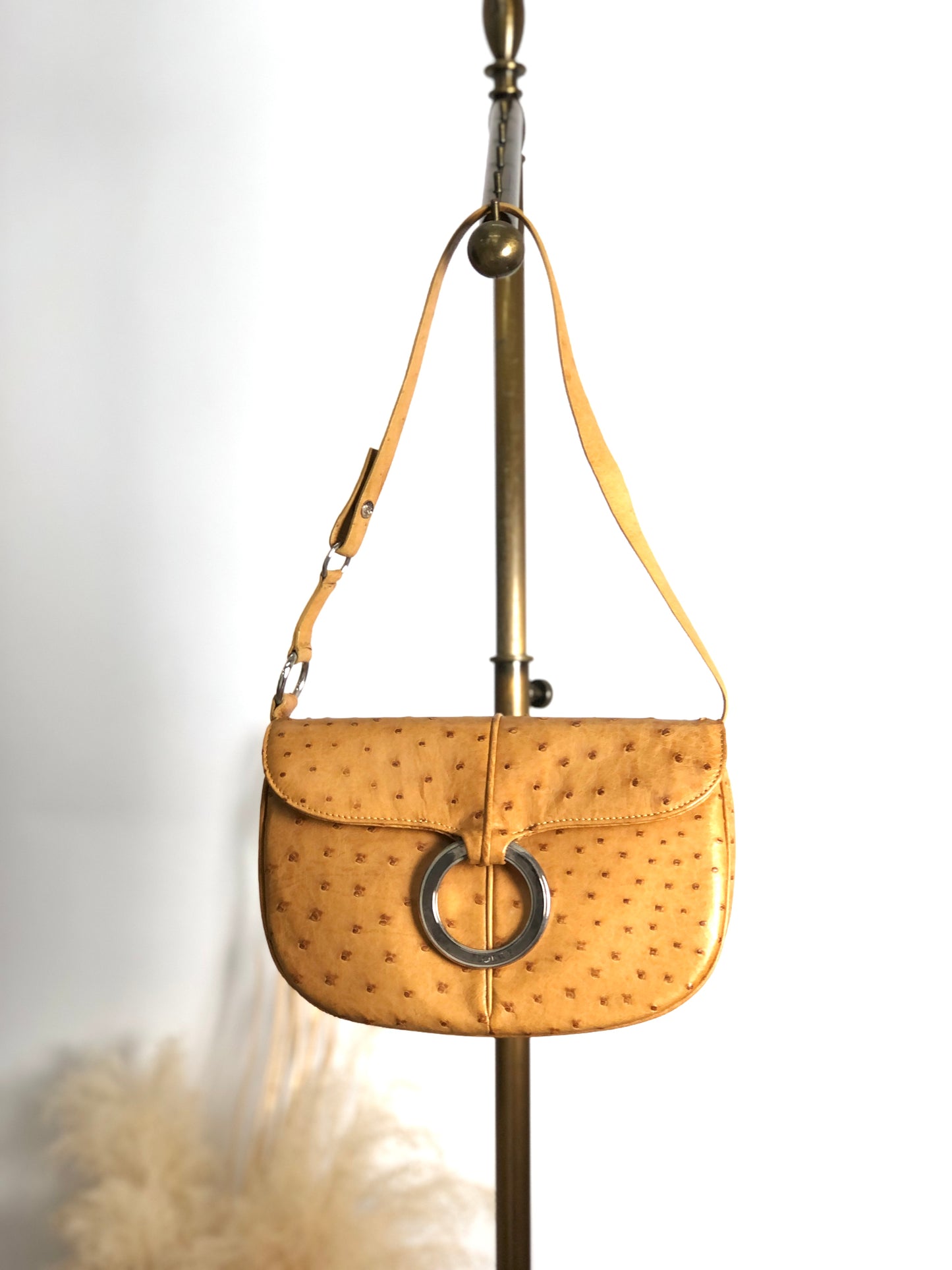 LOEWE Logo Shoulder bag Beige Vintage 2bjbin