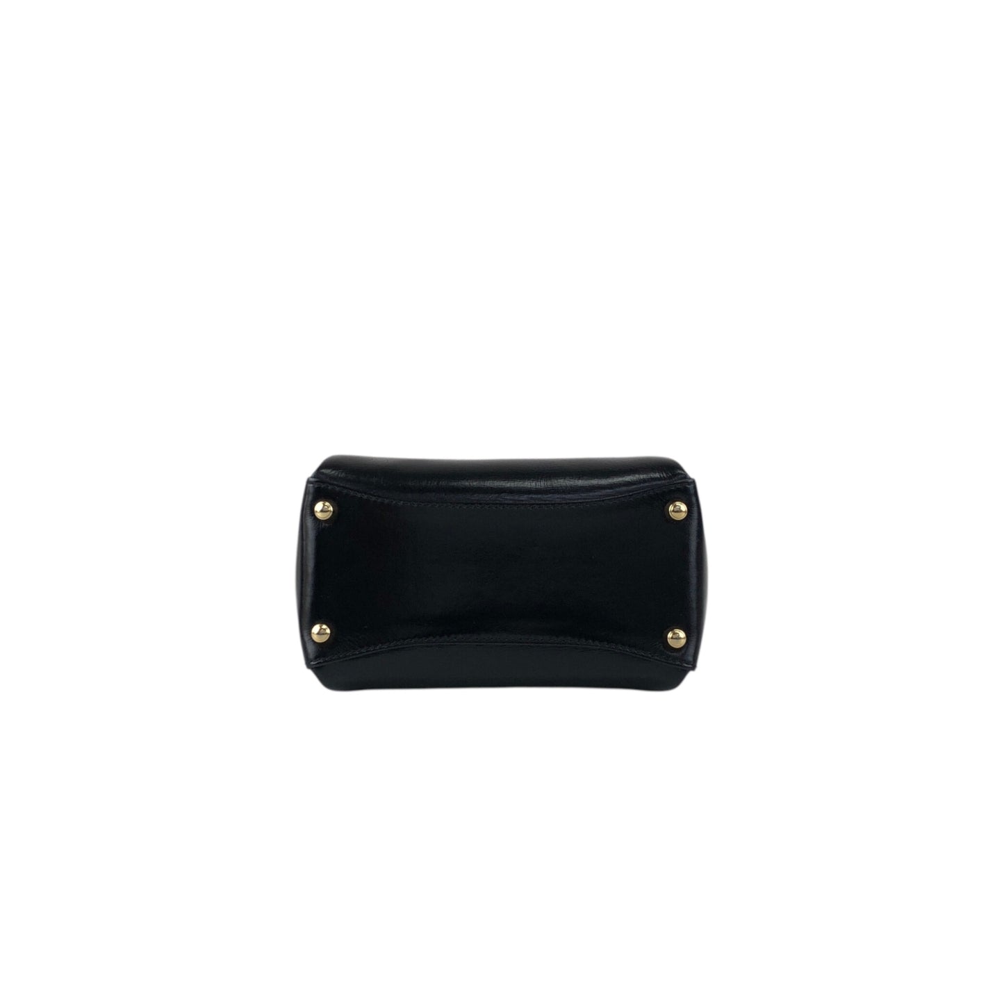 GUCCI Logo Small Handbag Black Vintage xwdrnw