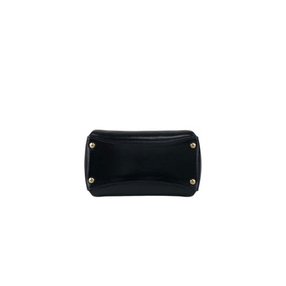 GUCCI Logo Small Handbag Black Vintage xwdrnw