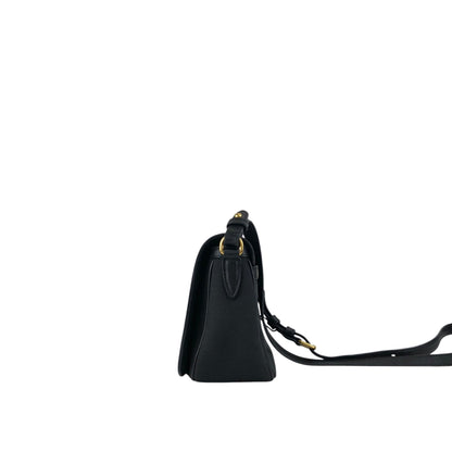 PRADA Logo Shoulder bag Black Vintage 4w22ct