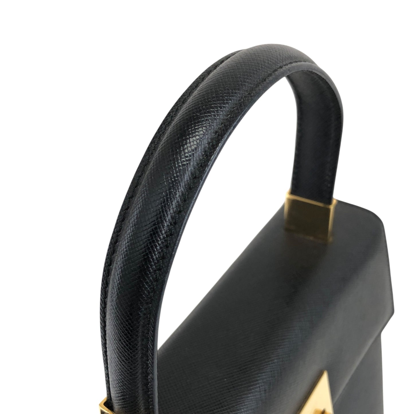 Salvatore Ferragamo Gancini Two-way Handbag Shoulder bag Black Vintage 4g8ig3