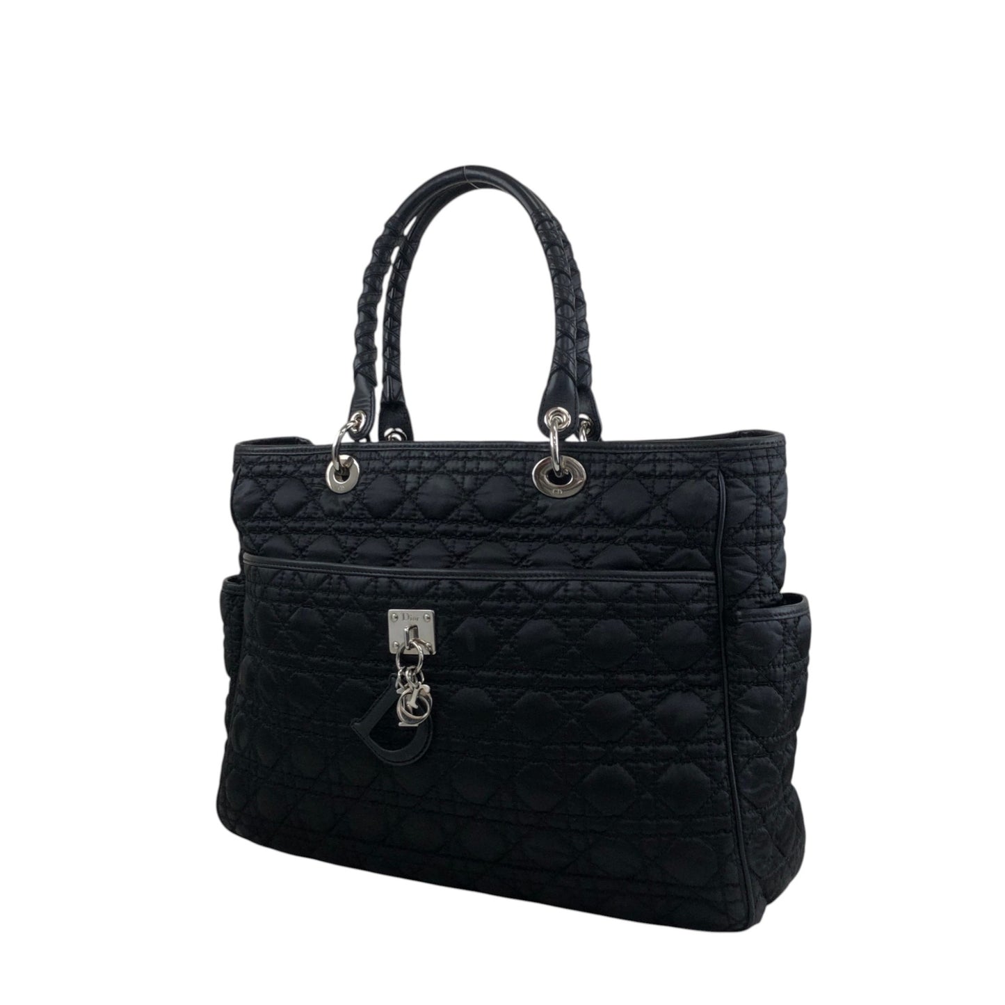 Christian Dior Cannage Charm Totebag Black Vintage ggknav