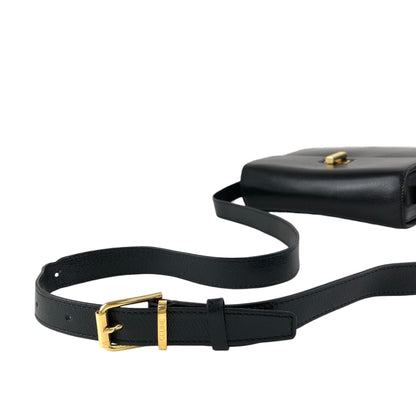 CELINE Turn Lock Shoulder bag Black Vintage jth6xy