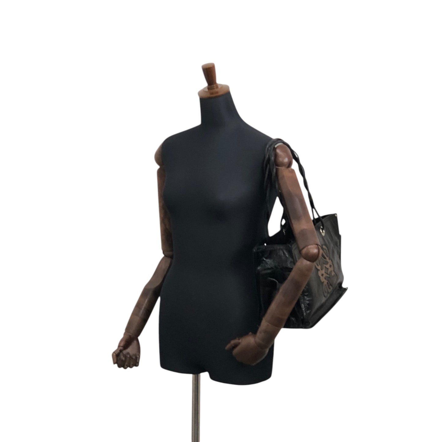 LOEWE Anagram Handbag Totebag Black Vintage n7ecge