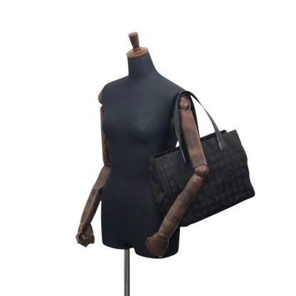 CHANEL New Travel Line Totebag Brown Vintage fxv5jr