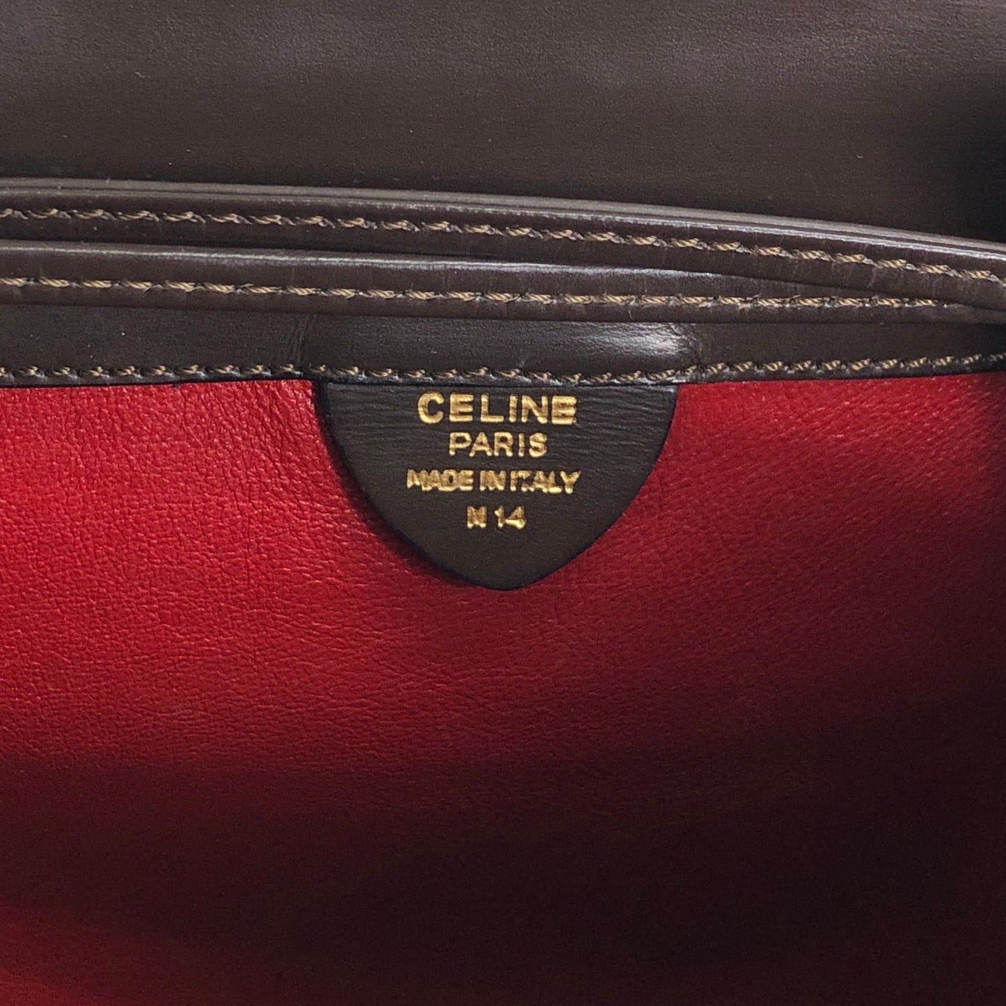 CELINE Starball Drawstring Shoulder bag Brown Vintage 4nhtxx