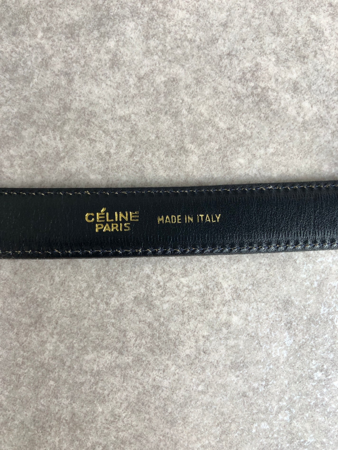 CELINE Horse Carriage Belt Navy Vintage zz8uea