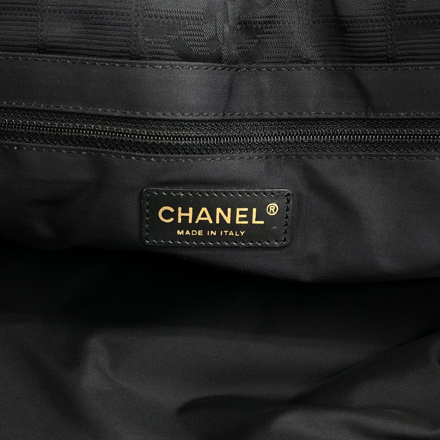 CHANEL New Travel Line Totebag Black Vintage deknxn