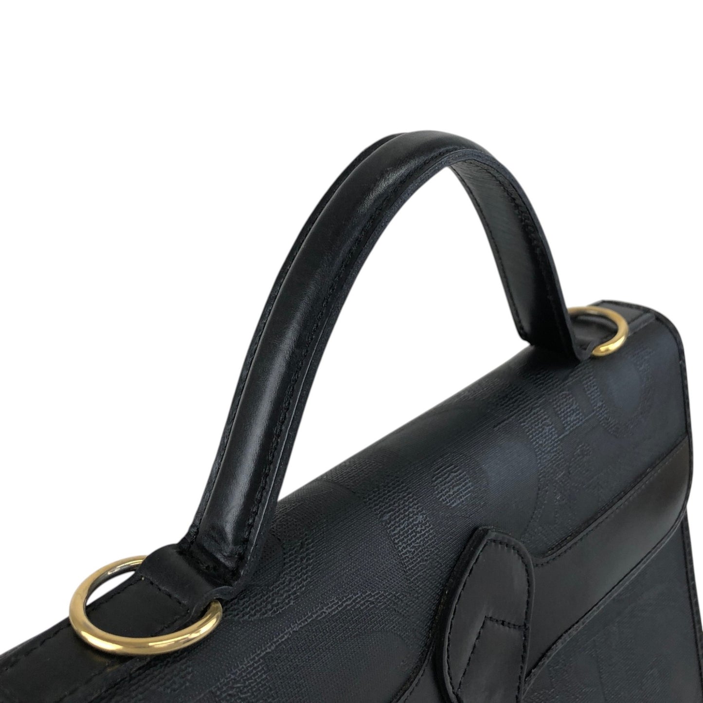 Christian Dior Trotter Logo Two-way Handbag Shoulder bag Black Vintage x7s3ai