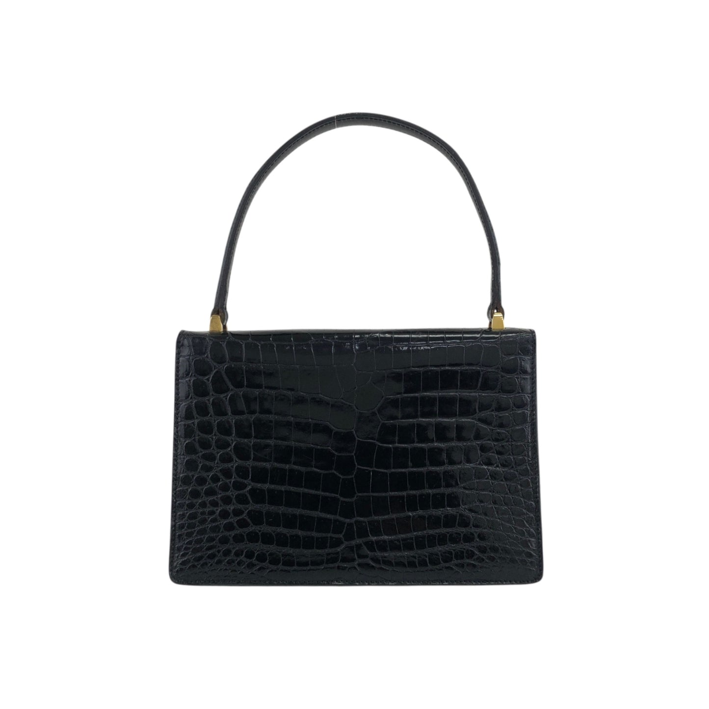 CELINE Horse Bit Handbag Black Vintage 4mkifm
