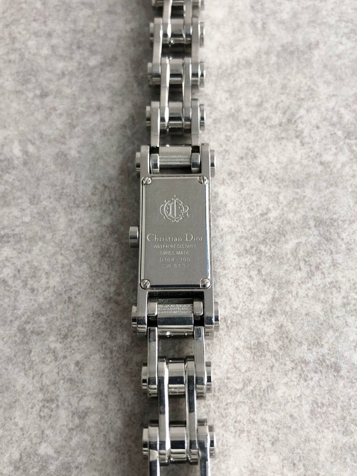 Christian Dior Logo Quartz Watch Silver Vintage D104-100 m6gp8y