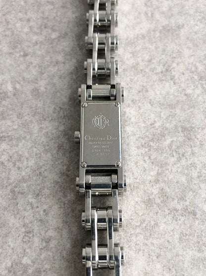 Christian Dior Logo Quartz Watch Silver Vintage D104-100 m6gp8y