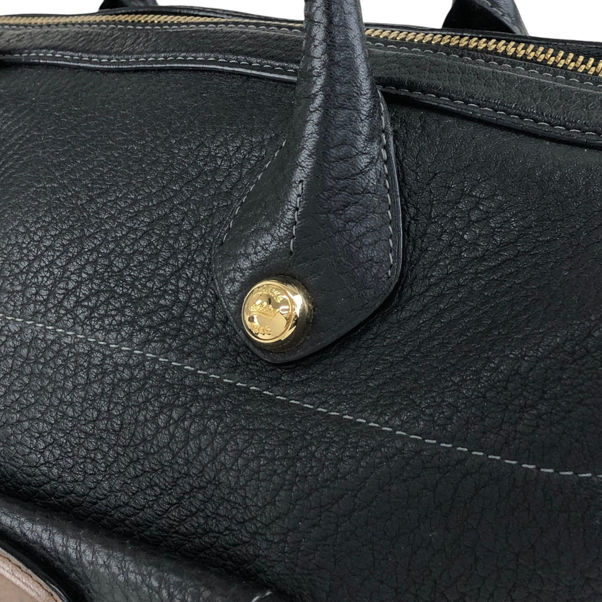 LOEWE Anagram Two-way Handbag Shoulder bag Black Vintage 2n8mxe